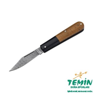 Böker Manufaktur Barlow Integral Burlap Micarta Damast Çakı