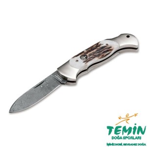 Böker Manufaktur Scout Spearpoint Stag Damascus Çakı