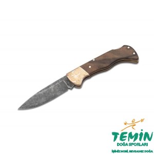 Böker Manufaktur Folding Hunter Mokume Walnut Black Stonewash Çakı