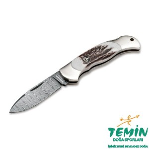 Böker Manufaktur Junior Scout Spearpoint Stag Damascus Çakı