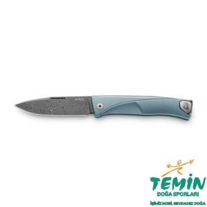 Lionsteel Thrill Damascus Blue Titanium Çakı