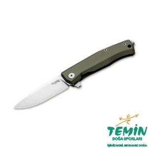 Lionsteel MT01A GS Myto Stone Washed M390 Blade, Green Aluminum Handle Çakı