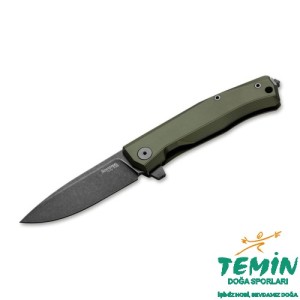 Lionsteel MT01A GB Myto Old Black M390 Blade, Green Aluminum Handle Çakı