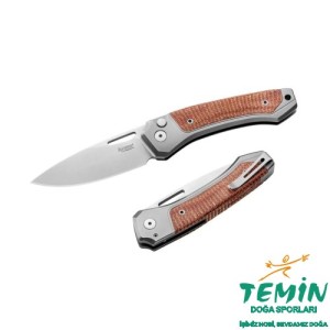 Lionsteel Twain- Gray Titanium / Natural Canvas Çakı