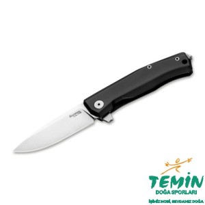 Lionsteel MT01A BS Myto Stone Washed M390 Blade, Black Aluminum Handle Çakı