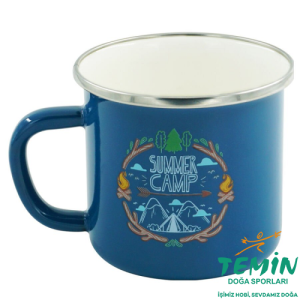 Orcamp Retro Emaye Kupa 180 ml - Mavi Summer Camp