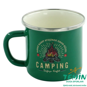 Orcamp Retro Emaye Kupa 180 ml - Yeşil Camping