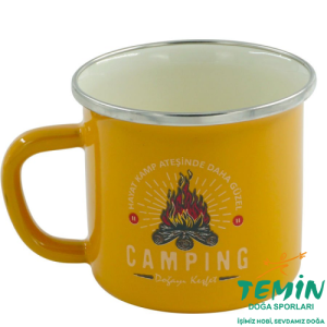 Orcamp Retro Emaye Kupa 180 ml - Sarı Camping